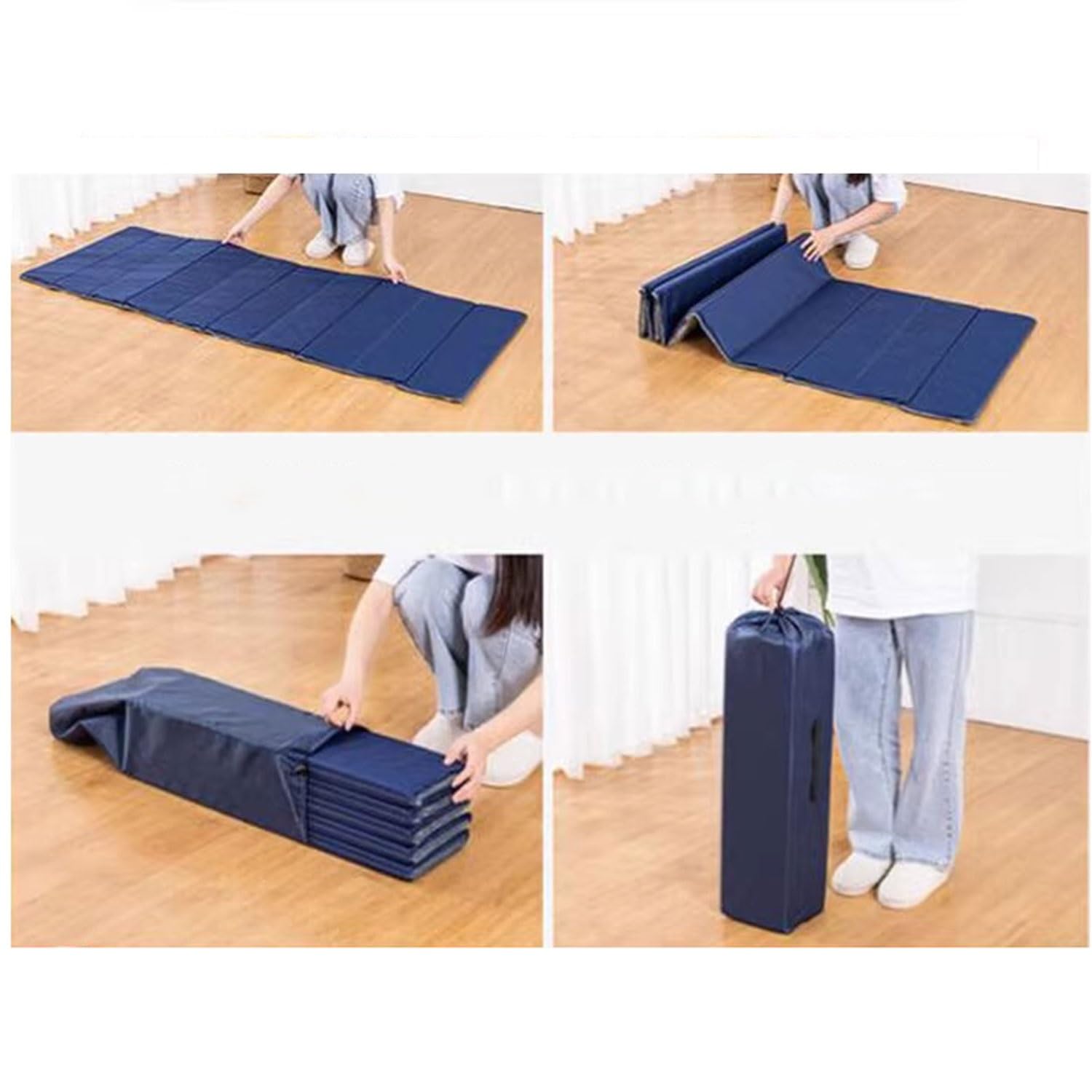 Tapete plegable para acampar al aire libre, colchón plegable portátil ligero para camping, senderismo y viajes, duradero y fácil de transportar