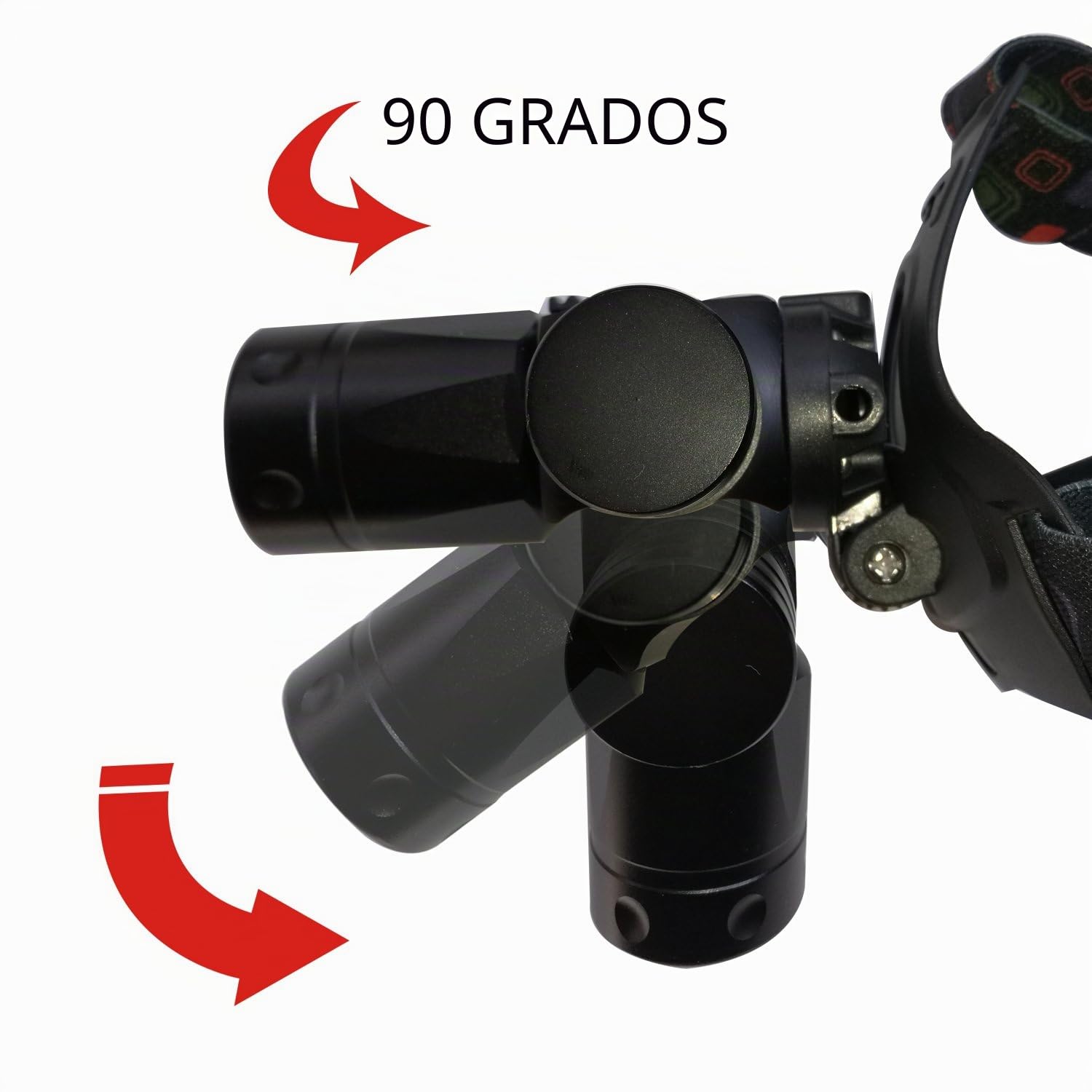 Bigmachine Linterna de Aluminio Recargable Impermeable para Buceo, natación, Senderismo, Camping, Caza, Pesca, Linterna Frontal submarina de 1800 lúmenes