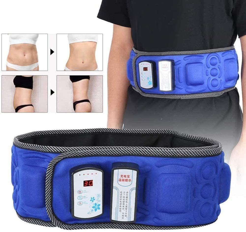 Cinturón Adelgazante Inalámbrico para Cuerpo, Entrenador Vibración Eléctrica para Cintura Cintura Adelgazante para Sauna con Masaje Magnético Y Calefacción