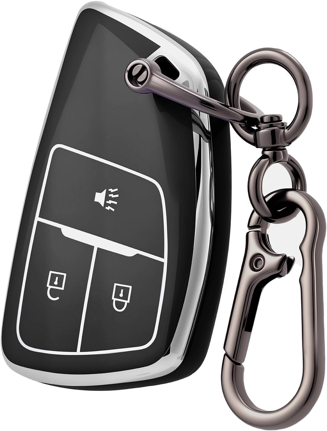 Key Fob Cover for Chevy with Keychain,Car Key Case fit for Chevy Colorado Tahoe Silverado 1500 GMC Yukon Sierra