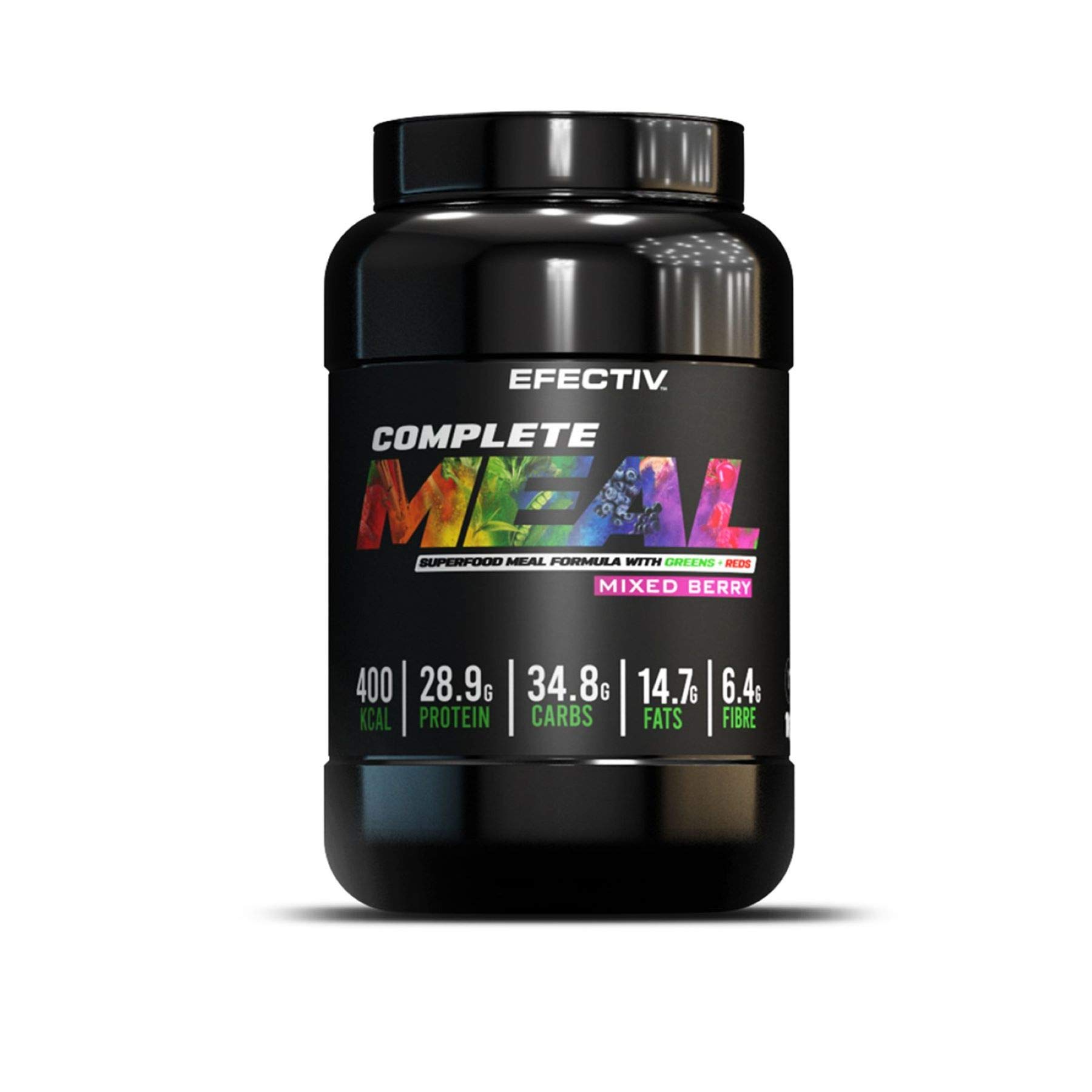 Efectiv Complete Meal 1kg | Superfood Meal Formula | Greens and Reds | High Plant Based Protein | Essential Vitamins and Minerals | Well Being | Spectra and Lutemax Blends (Mixed Berries)