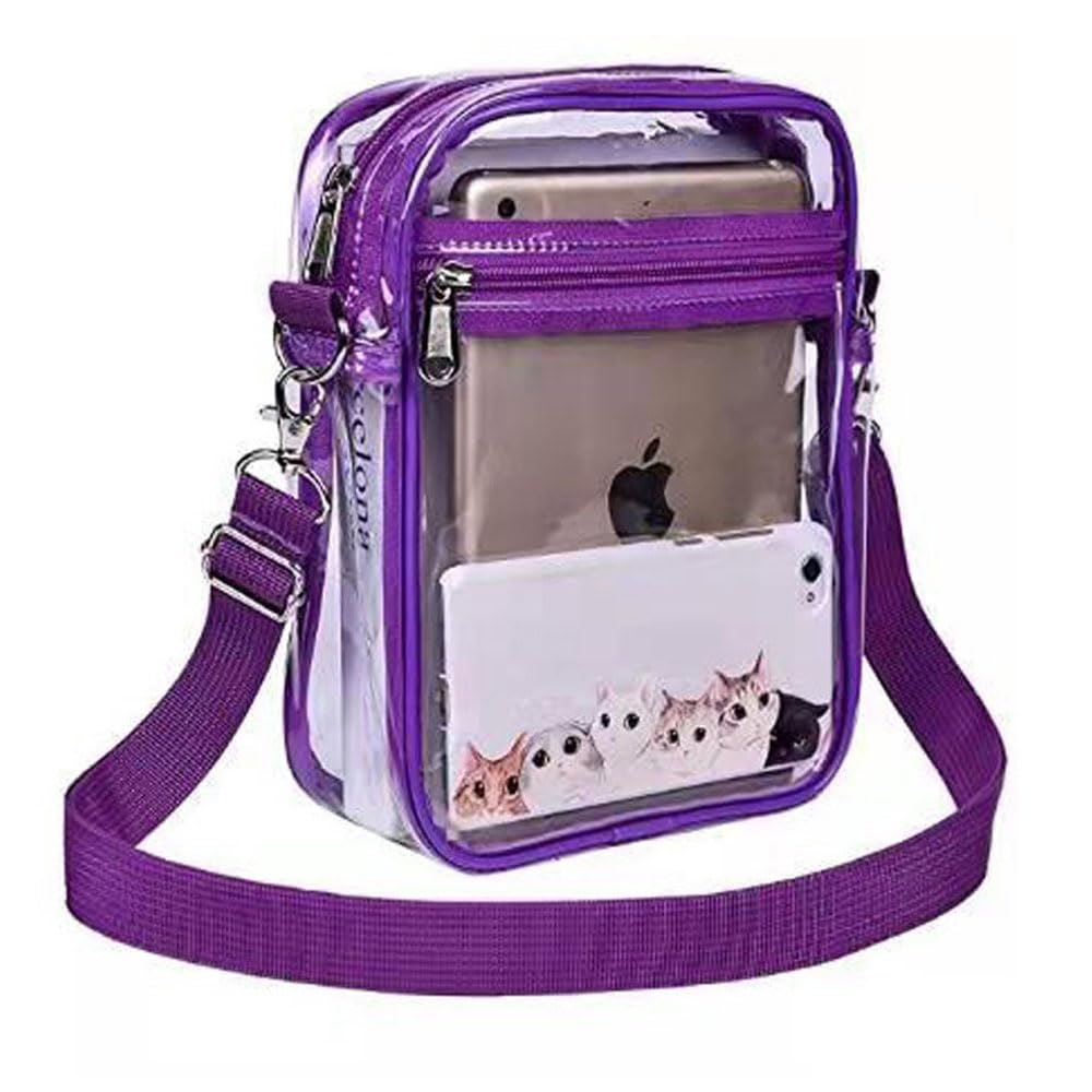 YingStar Bolso Transparente Neceser Pequeño Bolso Bandolera Movil Bolso Mano Bolso Cruzado Verano Bolso Hombro Impermeable Bolso Playa Messenger Bag Bolsitos Bandolera Pequeña Bolsa para Mujer Hombre