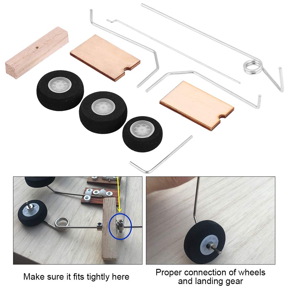 Dilwe-Flugzeug-Fahrwerk, KT-DIY-Festflügel-Modell-Rad-Universal-Satz RC Flugzeug-Zubehör