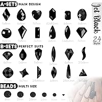 Vista 28 de 4 Boxes Emerald Green Rhinestones Glitters 24 Shapes K9 Glass Gems Stones Flatback Round Diamonds Crystals Nail Art Charms Supplies for Nails Faces