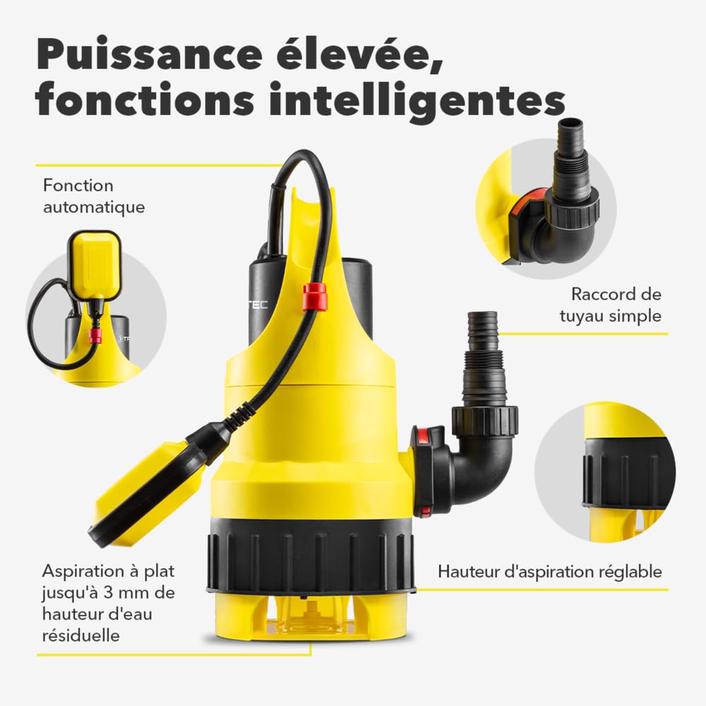 TROTEC Pompe d'évacuaction TCW 900 - Pompe eau claire/chargée
