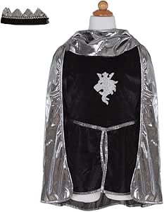 Great Pretenders Silver Knight Tunic Cape & Crown 5/6 Years Dress Up Play