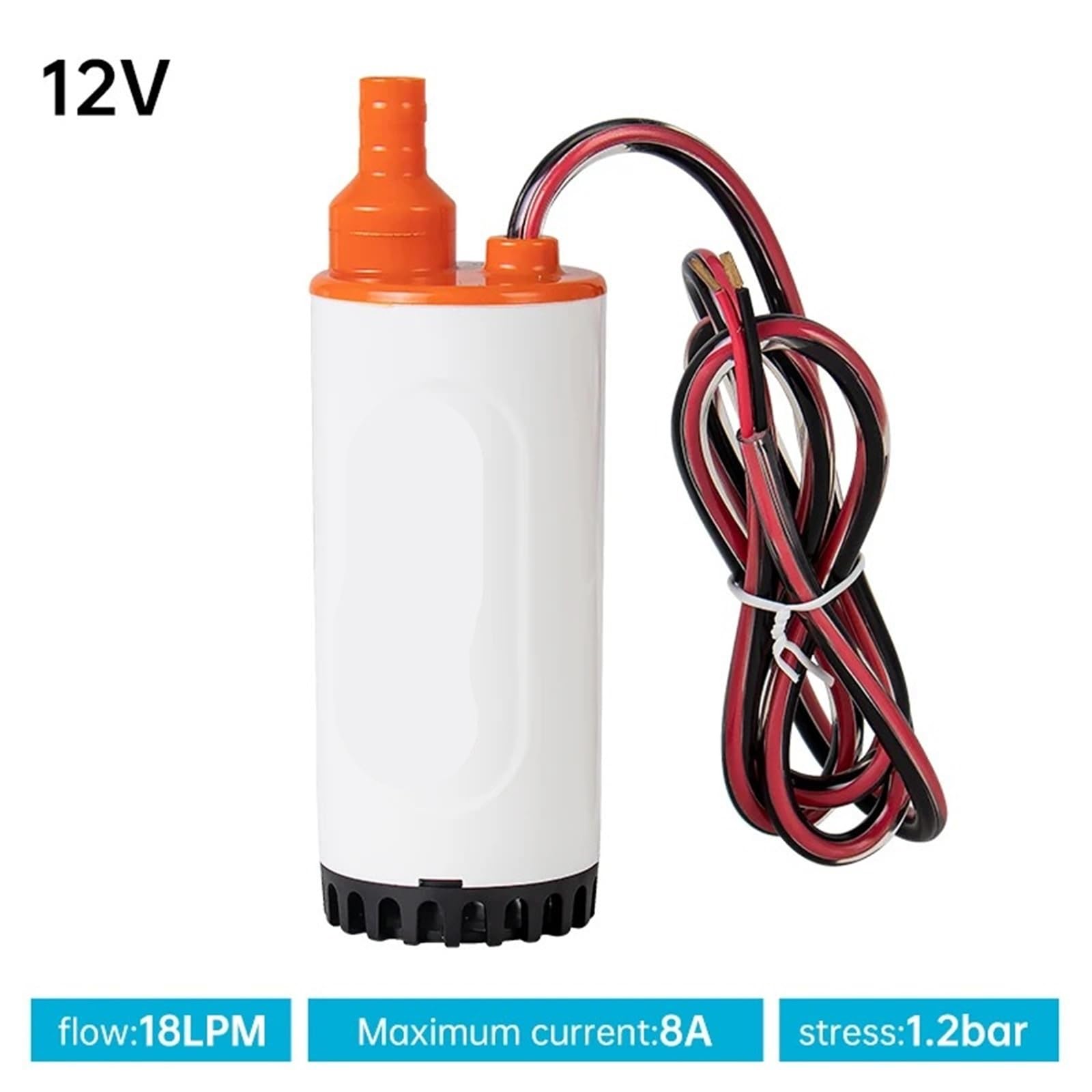 RV 12 V pompa głębinowa, mikro-pompa wodna, zbiornik na wodę, pompa wodna, przenośna pompa zanurzeniowa DC, zamontowana w samochodzie (szara)