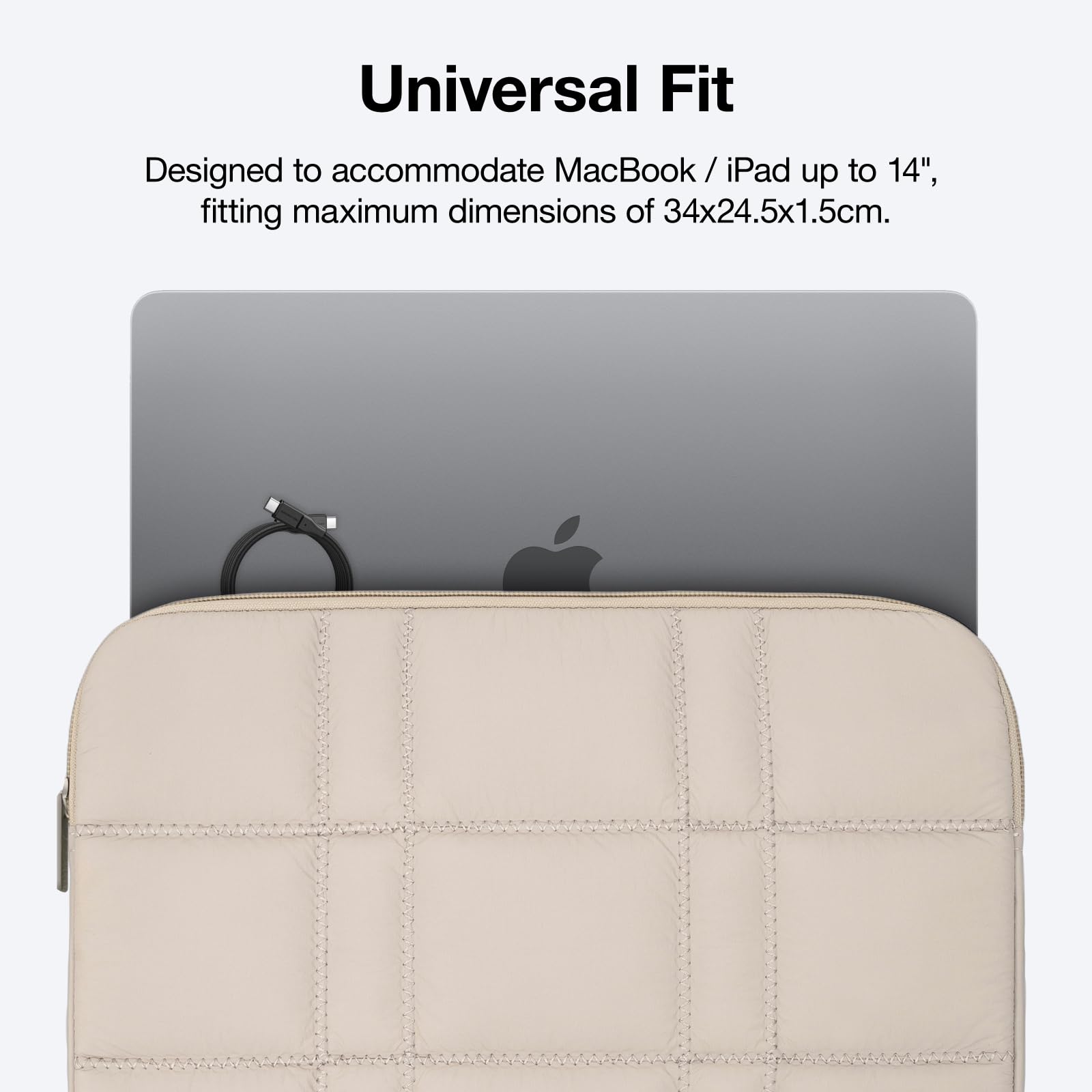 Funda acolchada para laptop MacBook Pro de 14 pulgadas, ligera, funda protectora para laptop para mujeres y hombres, compatible con Dell, HP, Lenovo, Asus, Acer y más