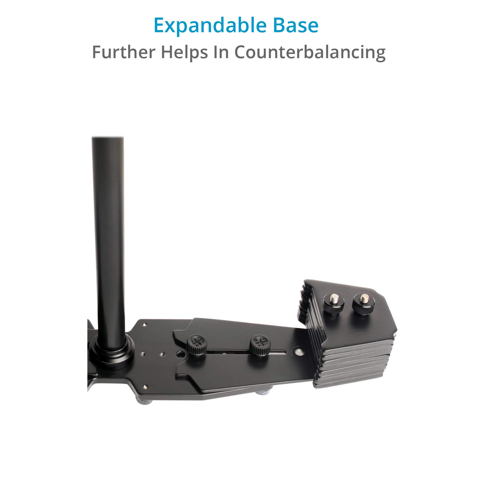 FLYCAM Redking Stabilisateur de caméra vidéo à équilibre Rapide avec Queue d'aronde (FLCM-RK) | Stabilisateur de caméra CNC Professionnel en Aluminium pour DV BMCC DSLR jusqu'à 7 kg | Plateau à dégagement rapide type queue d’aronde, gimbal 3 axes, colonne