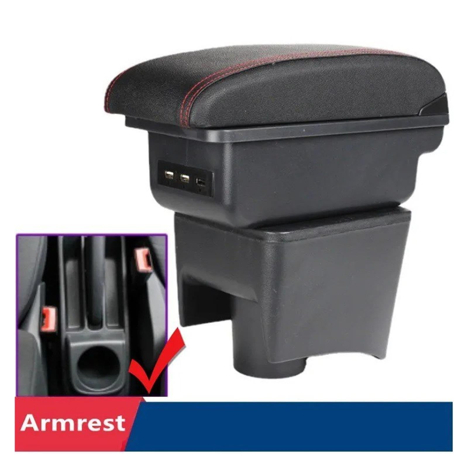 Para Polo Mk5 6R Para venti 2010-2018 Caja Reposabrazos Central Coche