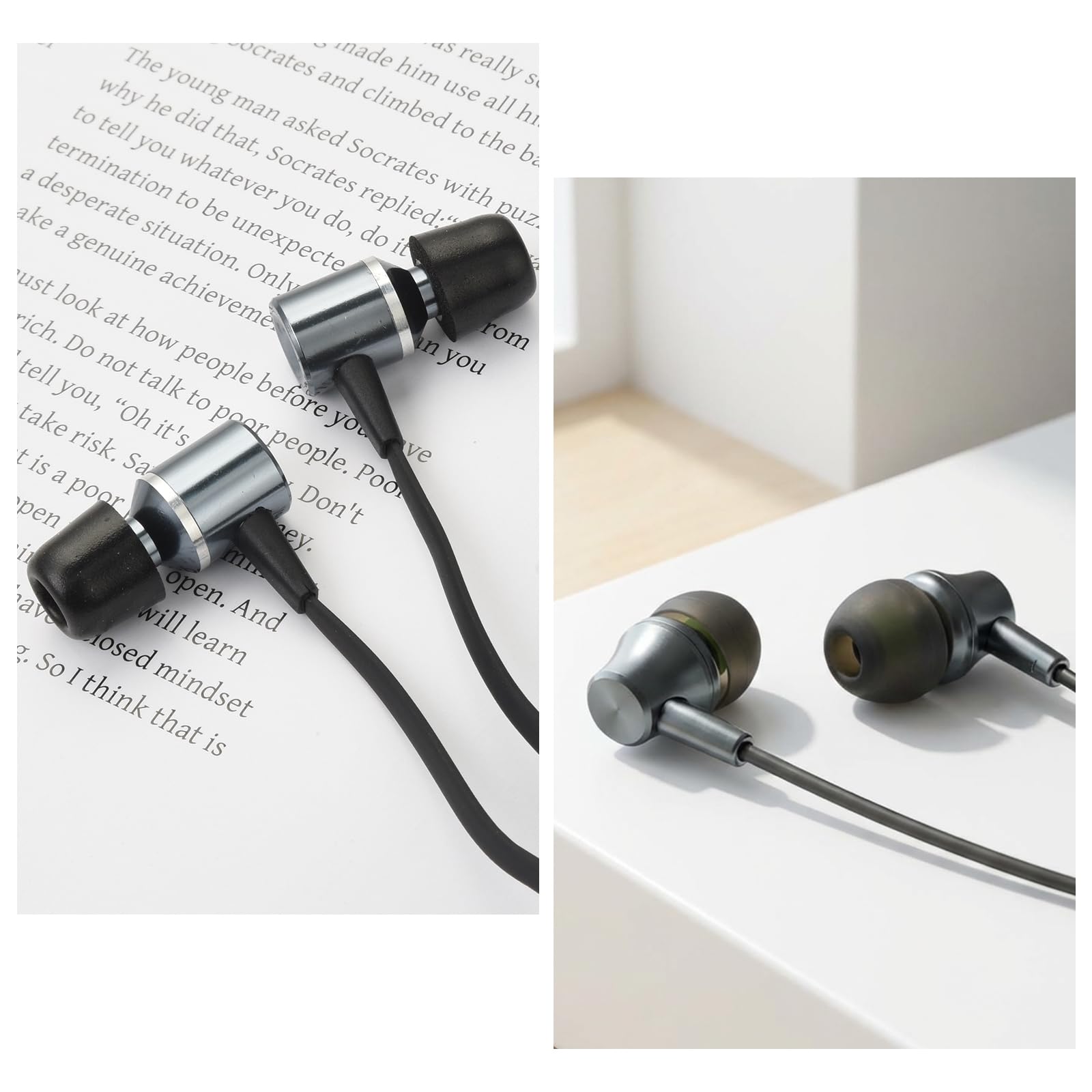 OTraki 6 Paia Cuscinetti Auricolari Di Ricambio In Silicone, Gommini Per Auricolari Memory Foam Earbud Tips, Eartips Di Ricambio Universali Per Cuffie In-Ear Apto Para Auriculares Intrauditivos(S/M/L)