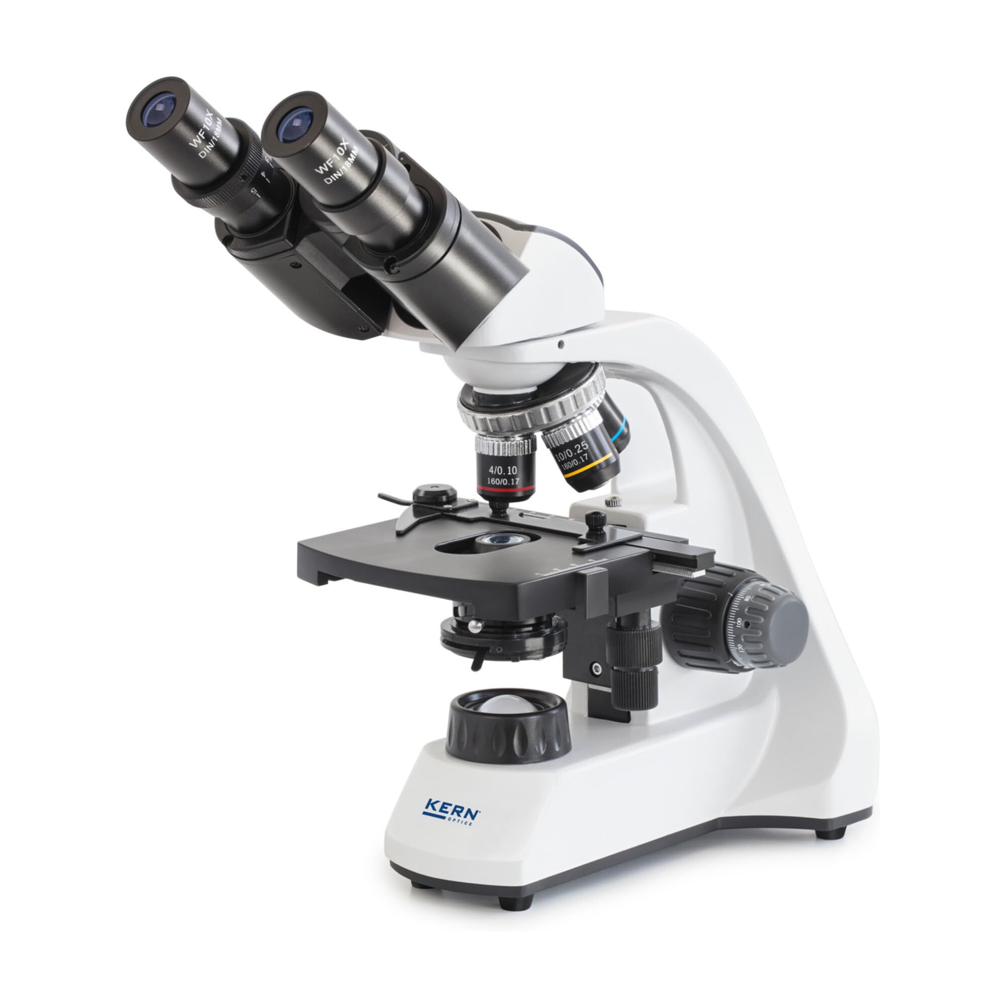 KERN OBT 104 złożony mikroskop (szkoła) lornetka Achromat 4/10/40: Wf10 x 18: 1 W LED