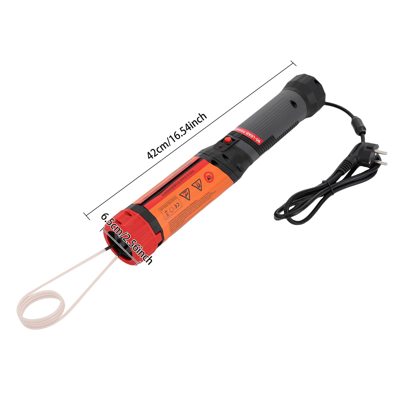 Calentador magnético de inducción de 1100 W de plástico, cobre, herramienta de inducción sin llama con 10 espirales calefactoras, calentamiento magnético de inducción, para quitar tornillos (negro)