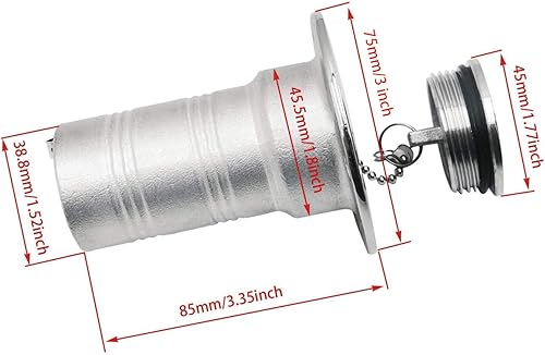 Miniatura 3 de SHENGHUISS Boat Deck FuelGasWaterWaste FillFiller Tank Key Marine 316 Stainless Steel Deck Filler Marine Hardware for Yacht Caravan
