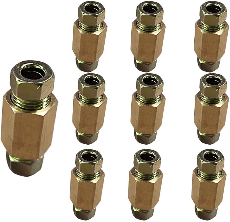 União para linha de freio KITUREK com rosca 7/16-24 para tubo de 1/4 inch – 10 unidades