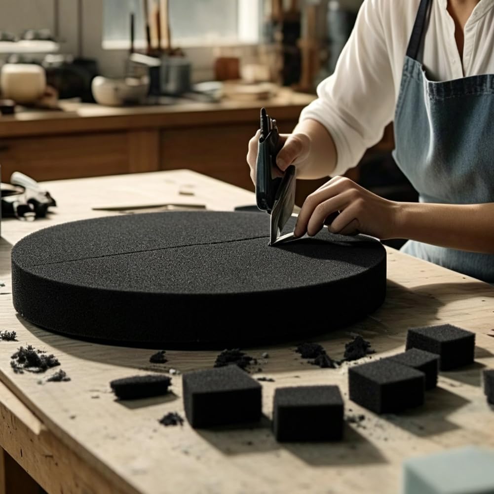 HEADBOARD 3CM/5CM/8CM/10CM/12CM/15CM Thick Round Memory Foam Replacement Foam Cushion for Stool/Dining Chair Pad/Car Seat/Bar Stool/Pet Bed,High Density Foam Pad (5cm Thick,Diameter 40cm)