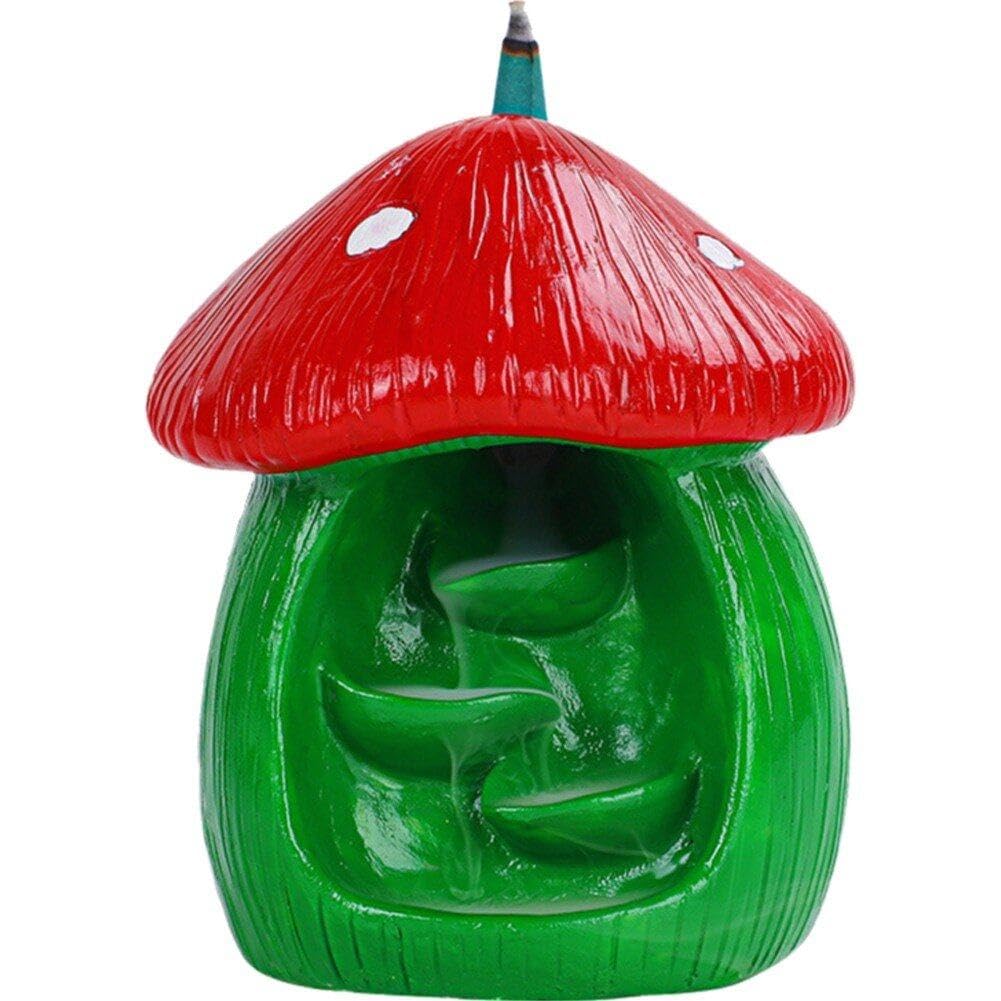 Brûleur d'encens cascade champignon résine ornement aromathérapie maison