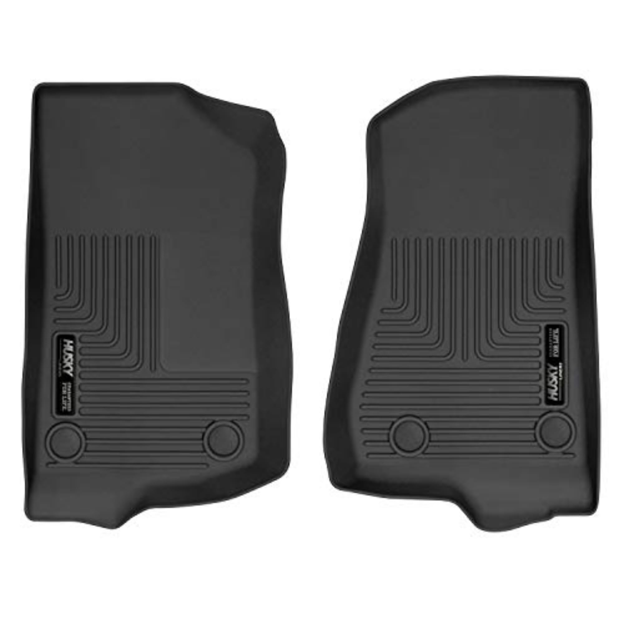 Weatherbeater Floor Mats | Fits 2018-2026 Jeep Wrangler JK/JL & 2020-2026 Jeep Gladiator | Front Row, 2-pc Black - 13021