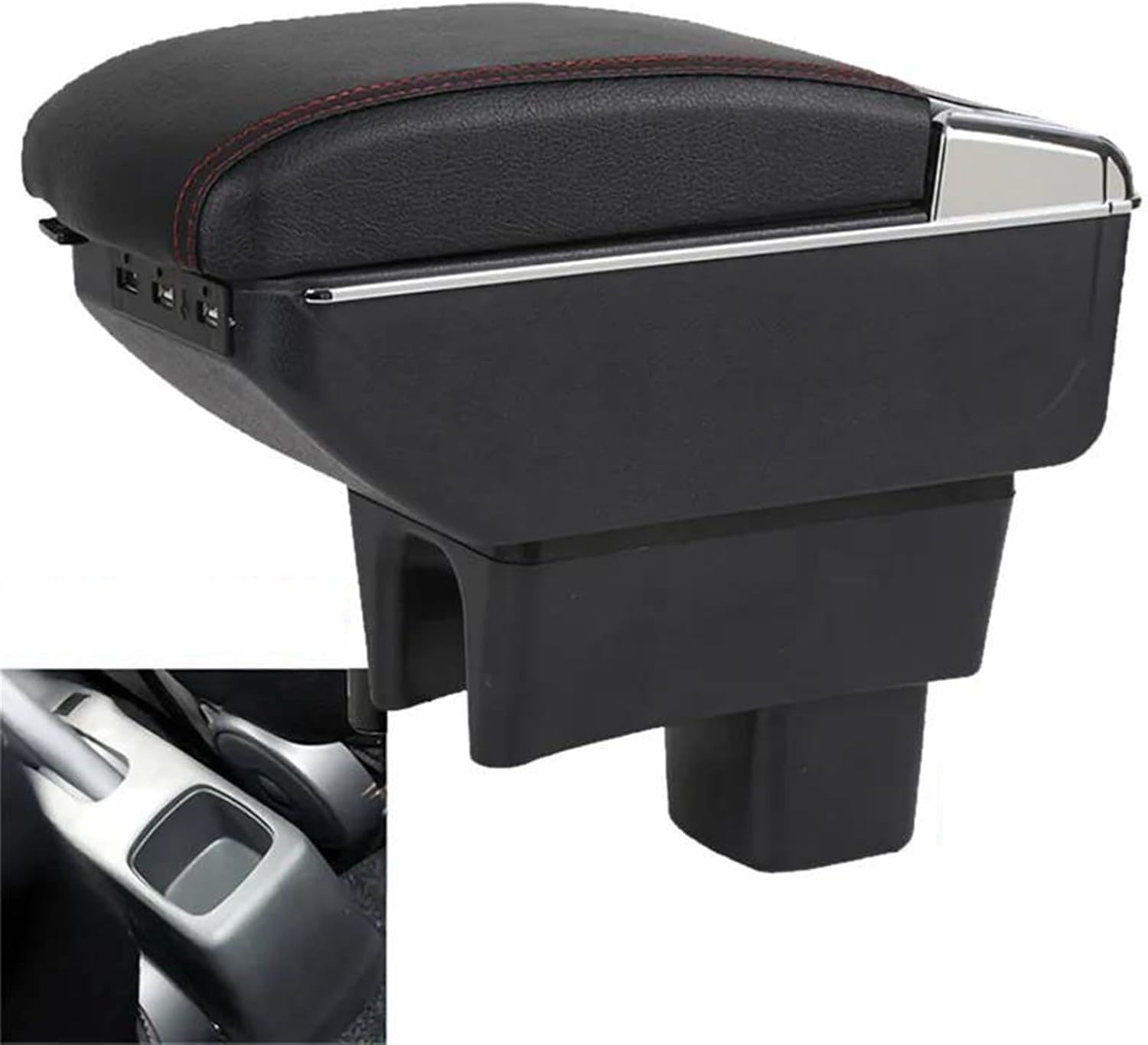 Car Accessories Double Layer Storage Armrest Box With 7 USB Ports Car Armrest Box For Suzuki For Swift 2005-2023