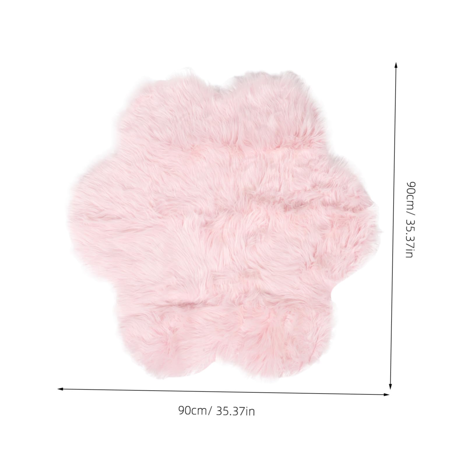 Toyvian Tapis De Chevet Rose pour Chambre De Fille Design Forme De Fleur Dimensions Peluche Douce Et Confortable pour