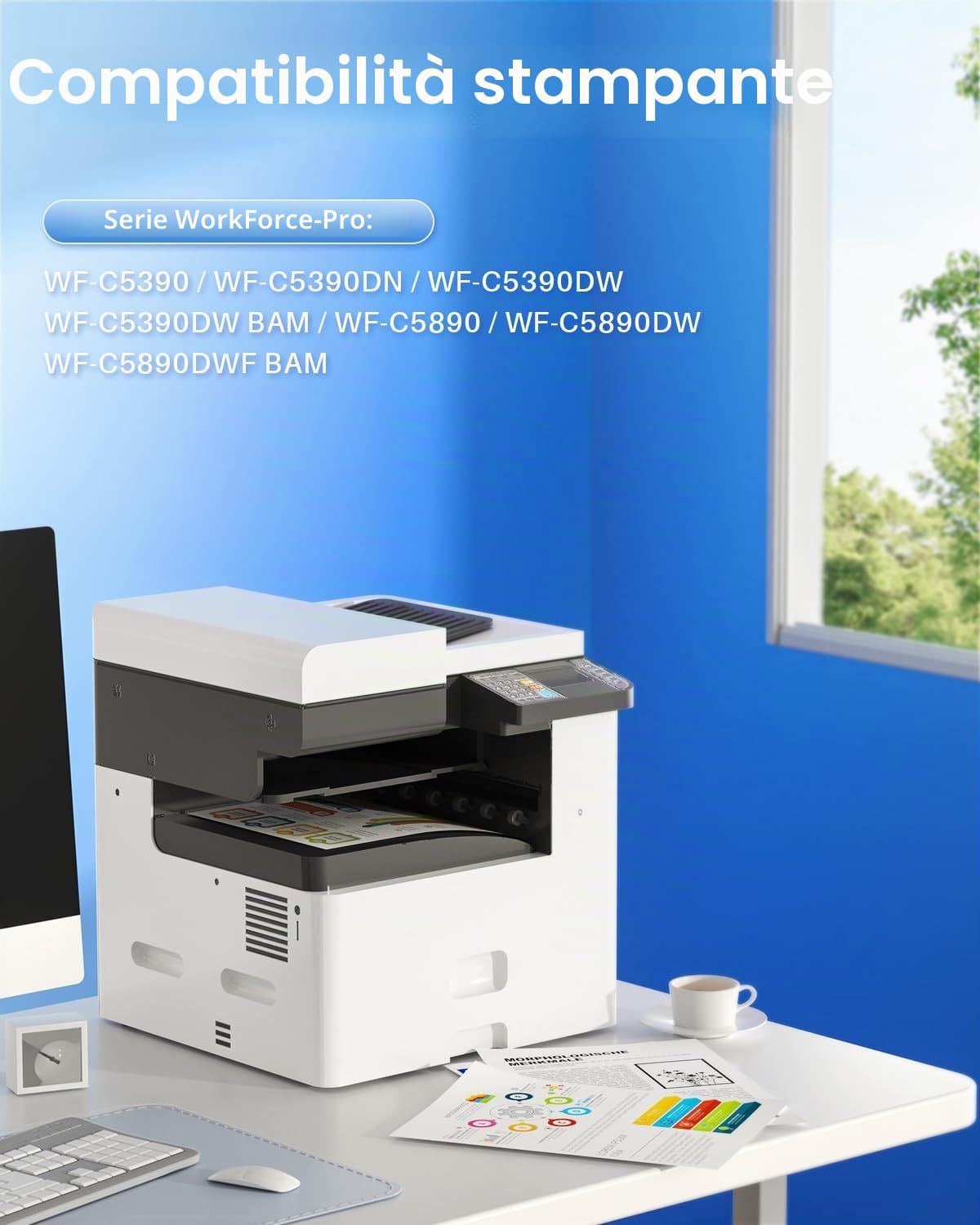 Skydo Cartucce d'inchiostro T11D ad alta capacità, compatibili con Epson T11D1, T11D2, T11D3, T11D4 per Workforce-Pro WF-C5390DN, WF-C5390DW, WF-C5390DW BAM, WF-C5890DW, WF-C5890DWF BAM