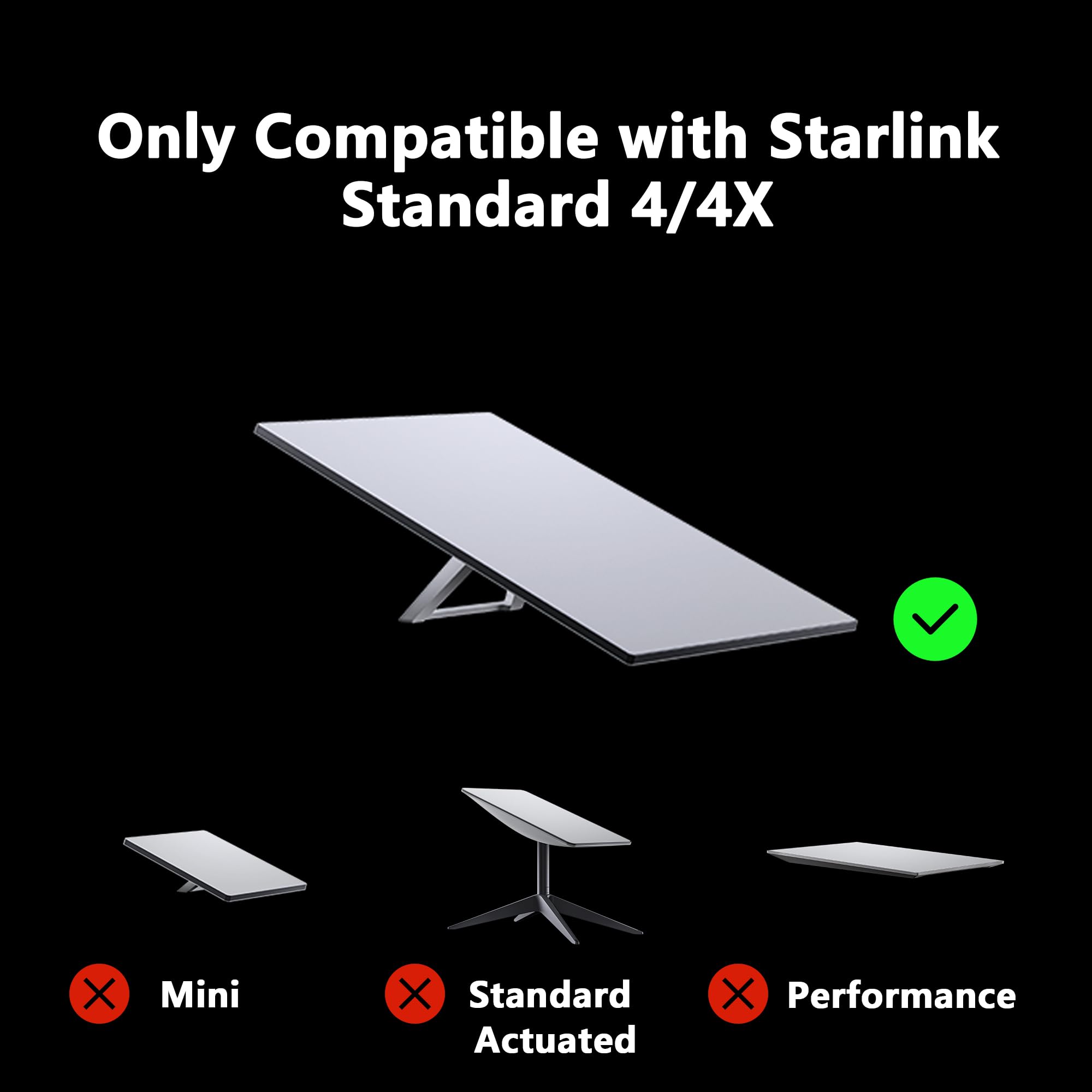 Supporto da parete lungo per antenna Starlink Standard 4/4X
