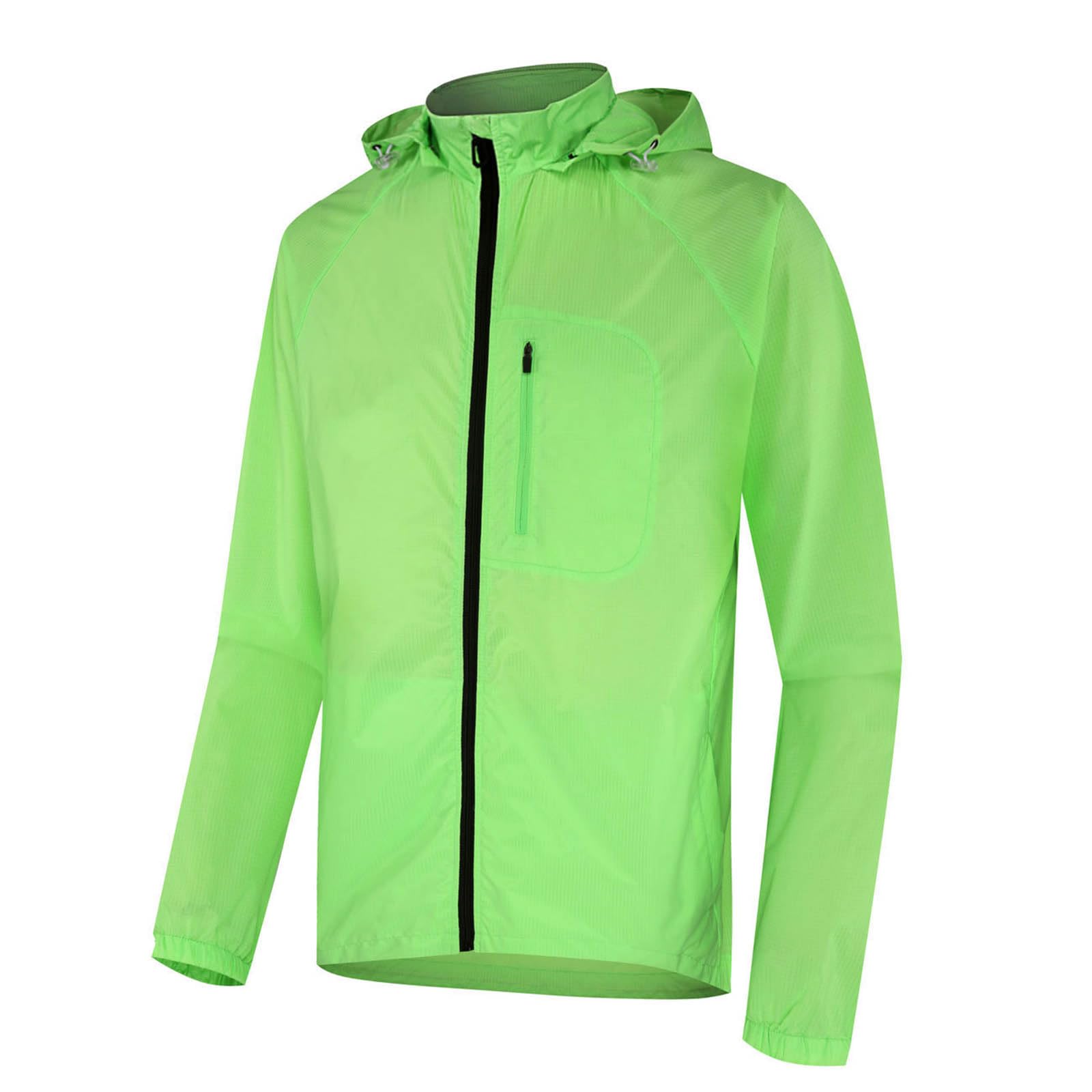 Chaqueta De Ciclismo Mujer Hombre, Impermeable Transpirable Con Bolsillos Cremallera Cortavientos Capucha Resistente Chaqueta Para La Lluvia, Protección Solar Chaqueta Para Correr