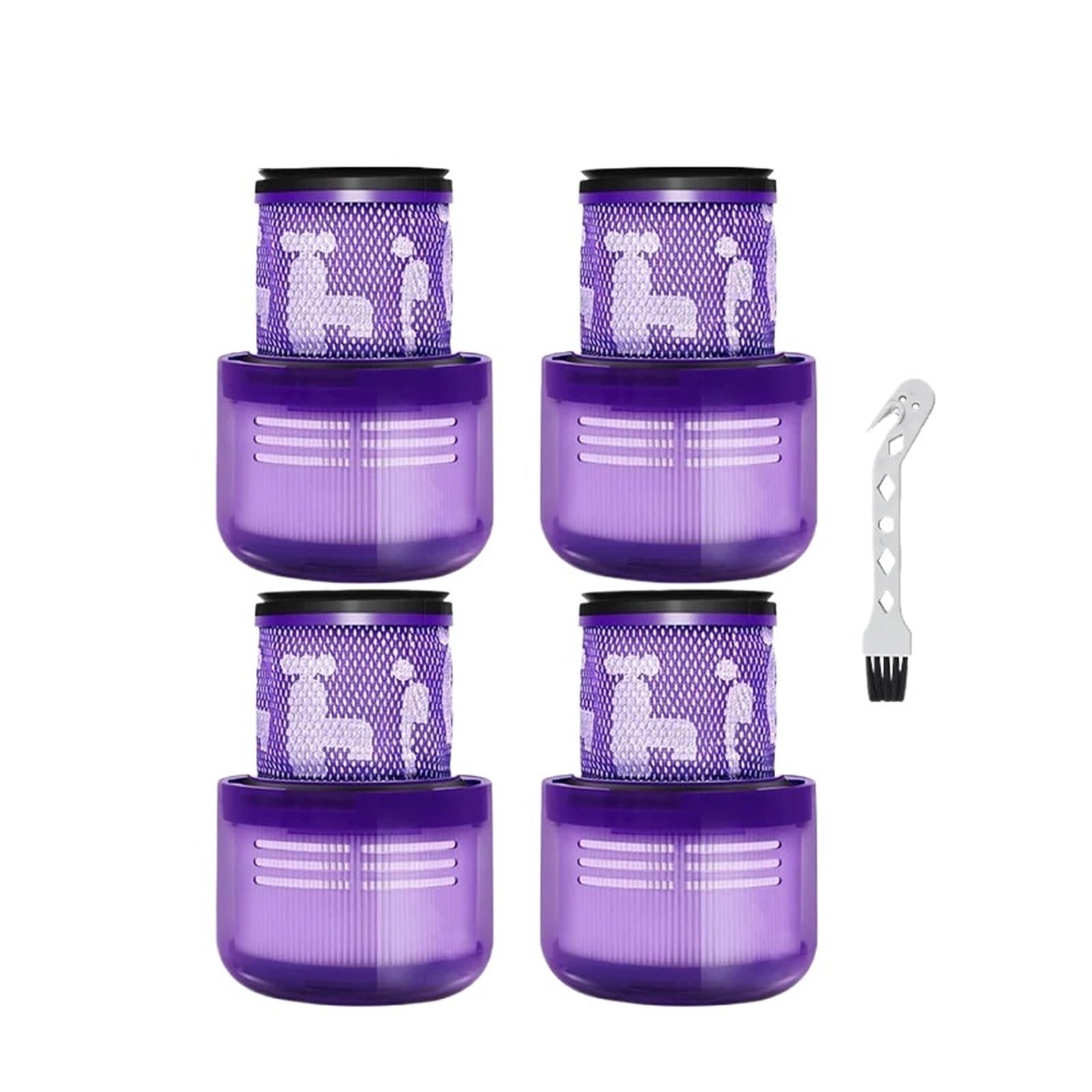 Compatible For Dyson ?V11 V15 SV14 SV16 SV17 SV22 Handheld Vacuum Cleaner Hepa Filter Element ?Compatible For Kitfort? Spare Parts Vacuum Cleaner Parts(4pcs)
