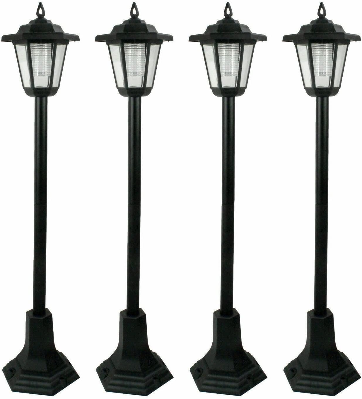 Daniel James Housewares Black Daniel James Led Solar Lamp Post Lights - 83Cm Solar Powered Outdoor Led Lantern For Patio, Pathway, Walkway & Garden - Waterproof, Eco-Friendly & Easy To Install - 83Cm,