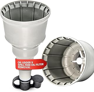 X Oil Change Tool - Fits Oil Filters Up to 2.75" Diameter - Spill-Free Oil Filter Funnel with Magnet - Hands Free Magnetic Hold to Filter - Durable Nitrile Rubber Construction Maximum Grip