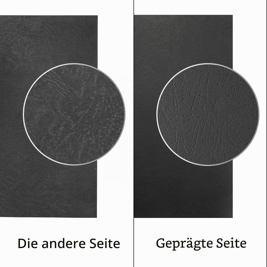 RAYSON Einbanddeckel, 230g, Ledernarben-Deckblätter A4, Schwarz, 100 Stück