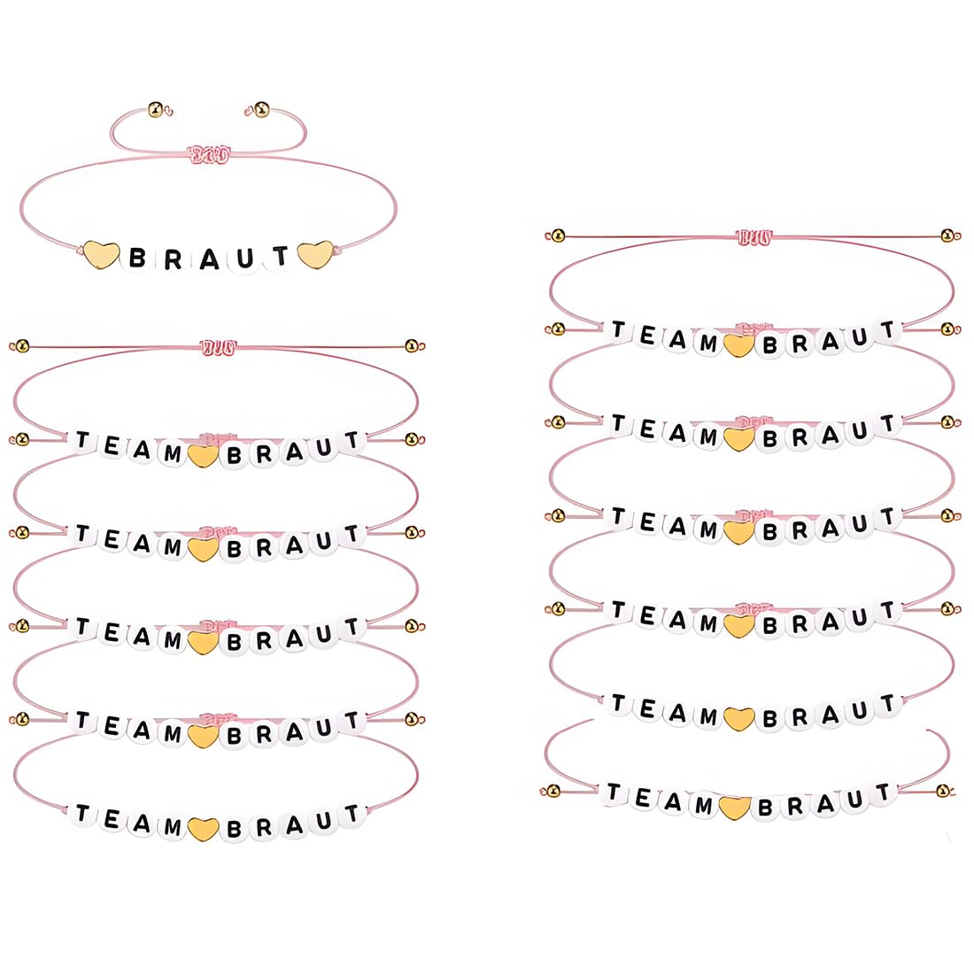 Pulseras de Despedida de Soltera 12pcs Pulseras The Bride + Bride Tribe Equipo de Novia para Boda Decoración Disfraces Fiesta Despedida de Soltera Accesorios