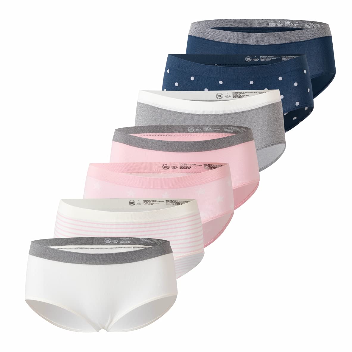 Palleon 7er Pack Mädchen Hipster | Bequeme Kinder Pantys aus Microfaser | Unterhosen mit elastischem Bund | Atmungsaktiv, weich & formstabil