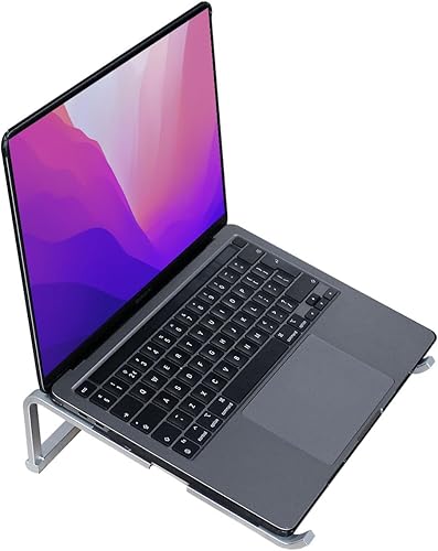 Miniatura 4 de MMOBIEL Soporte plegable para laptop  Elevador de 10 a 18 pulgadas  Soporte ventilado universal  Soporte para laptop para escritorio compatible con