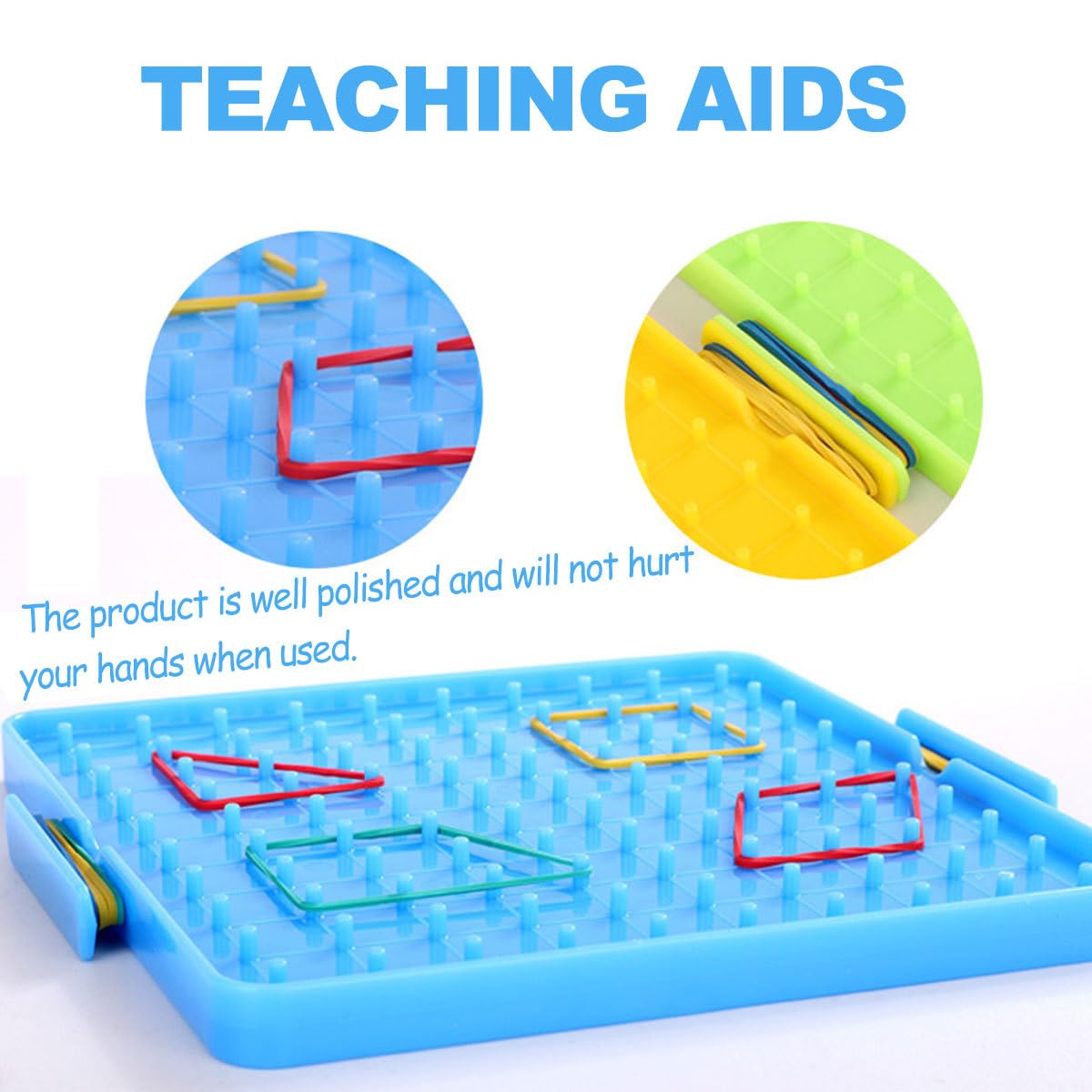Vaguelly 12 Pièces Panneau Perforé Panneau Perforé Géoplans d'apprentissage De La Géométrie Géoplan Créatif Forme Géométrique Outils d'apprentissage Forme Géométrique Jouets