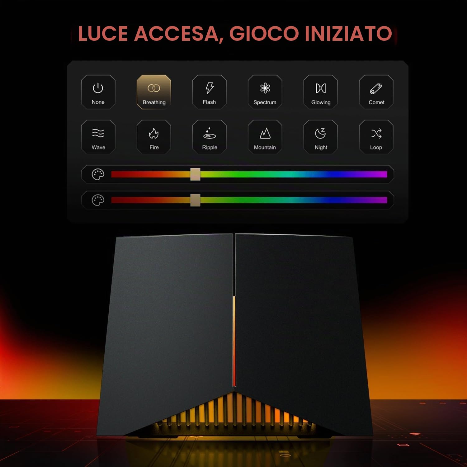 TP-Link BE19000 Tri-Band Wi-Fi 7 Gaming Router Archer GE800 | 12-Stream 19Gbps | 2×10G + 4×2.5G, USB 3.0 | accelerazione Turbo, porta e pannello dedicati per giochi, illuminazione RGB | EasyMesh,