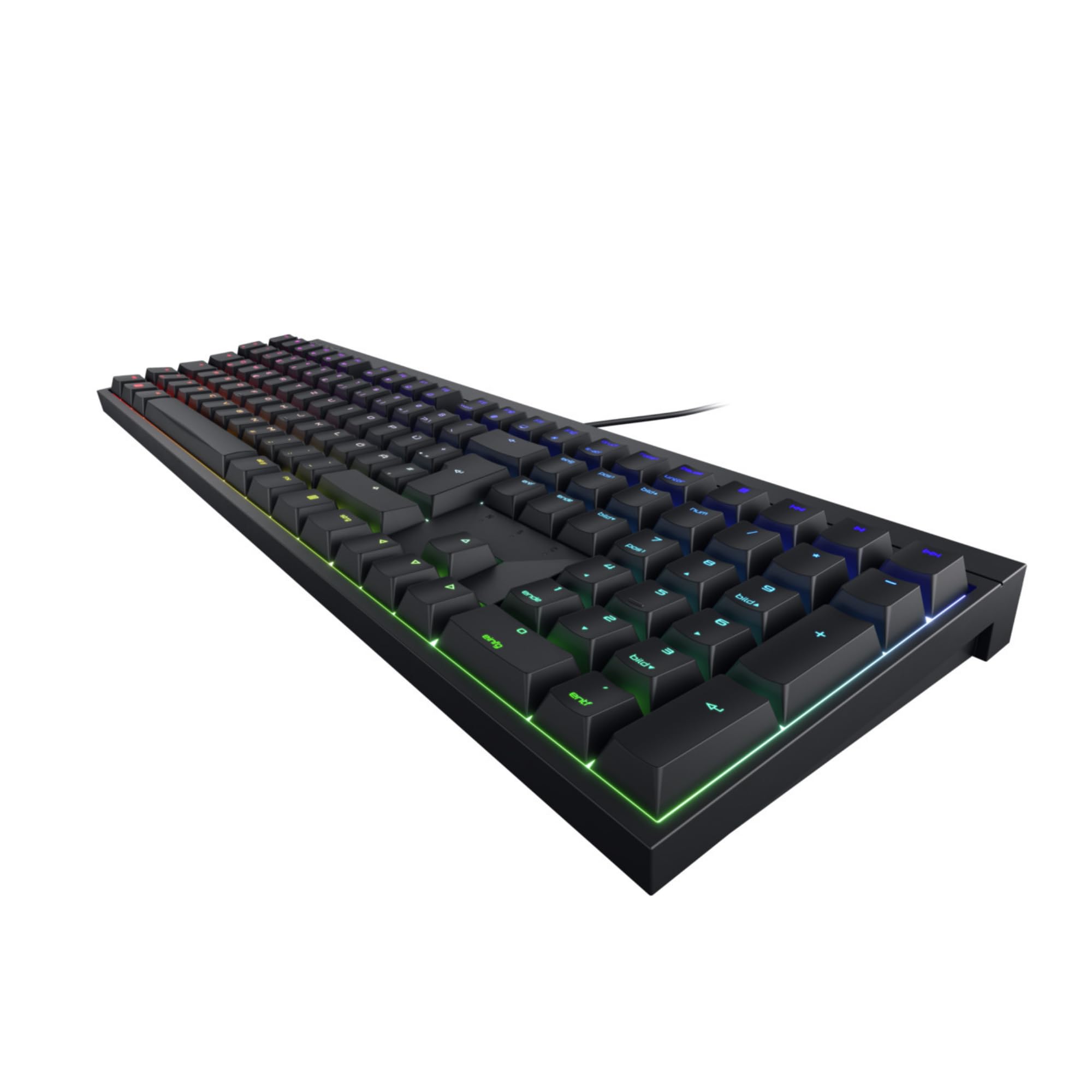 Cherry MX 2.0S, Teclado Mecánico de Gaming con Iluminación RGB, Distribución de Teclado Alemán (QWERTZ), con Cable, Diseñado en Alemania, Switches MX Red, Negro