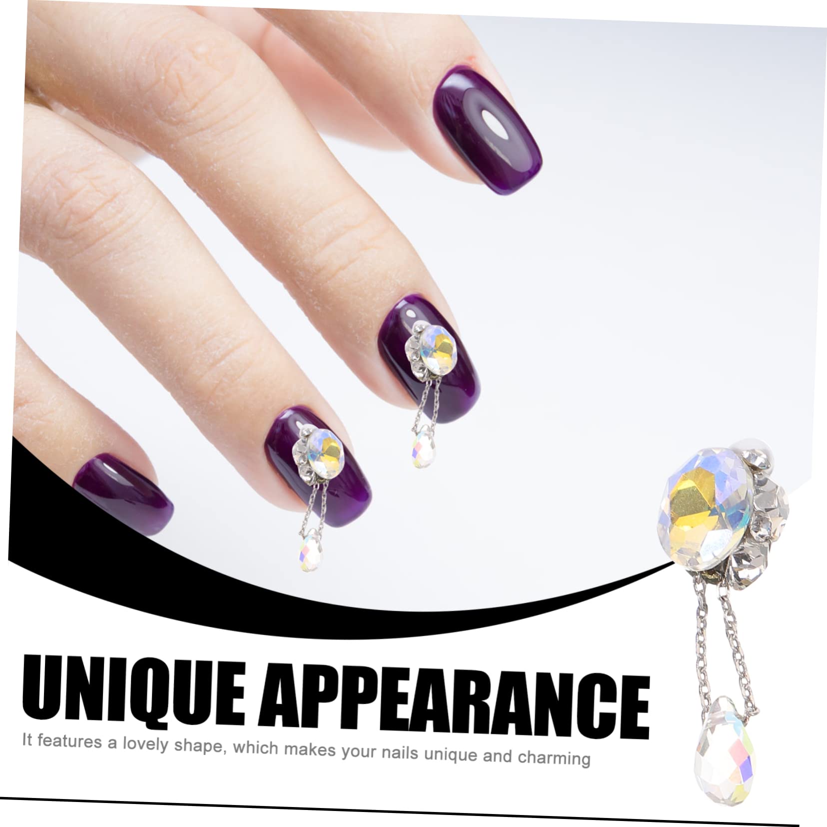 Healeved 15pezzi Ciondoli Strass Per Unghie Accessori Manicure Decorazioni Unghie Uniche e Adorabili Per Nail Art Per Uso Domestico e Saloni Di Bellezza