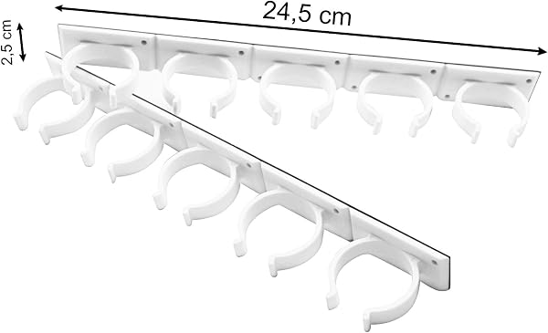 Kamoro HOME & KITCHEN Especiero sin clips para taladrar - Organizador de especias para pegar - 6 tiras para 30 especias (Blanco) - 4