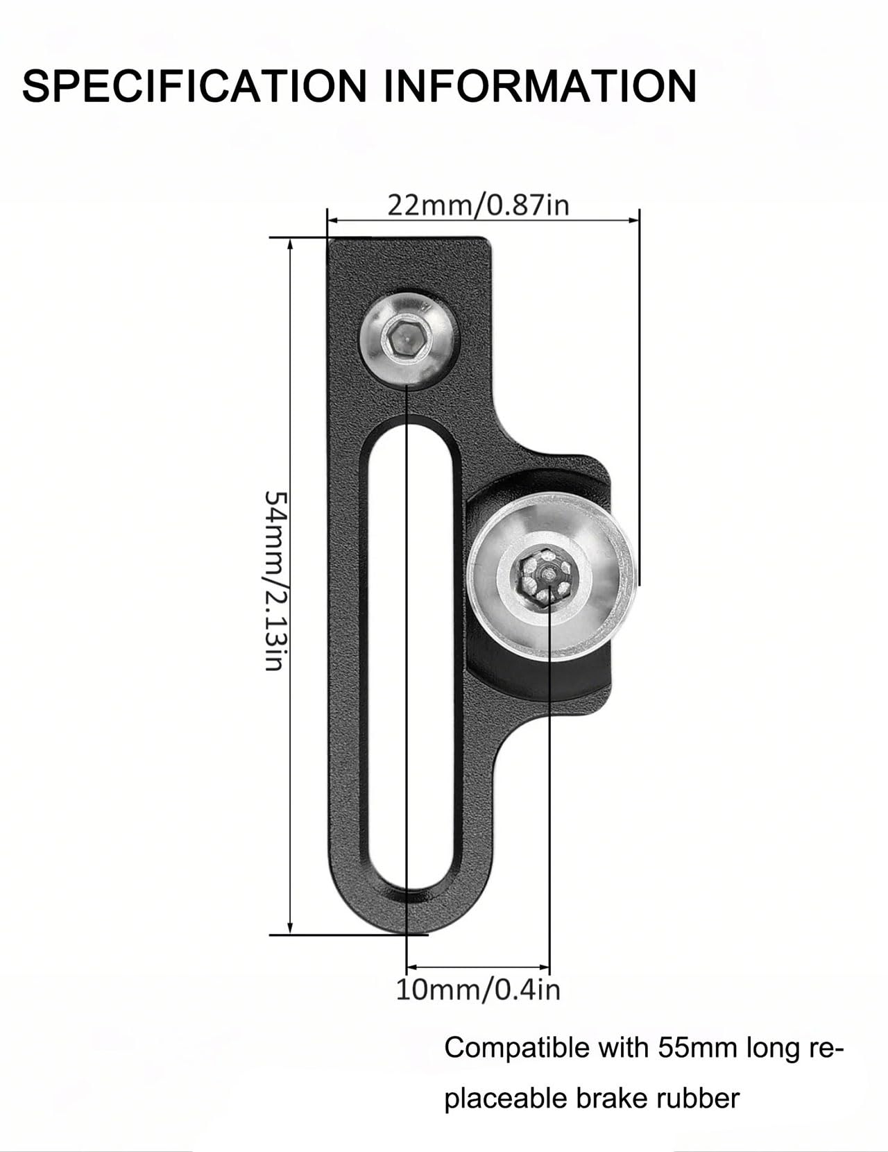 2 Sztuk Rower C Zacisk Klocek Hamulcowy, Przedłużenie Ze Stopu Aluminium C Adapter Zacisku Hamulce Rowerowe Klocki Hamulcowe Do Rowerów Szosowych(Czarny)