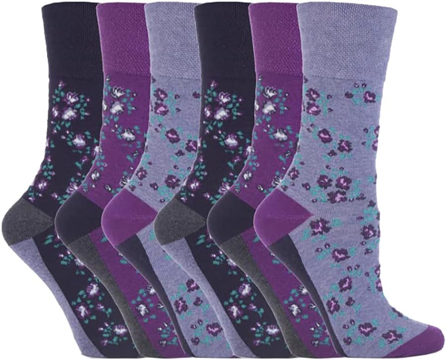 โ Ladies Non elastic, Gentle Grip, Diabetic Socks, Various Designs/Colours, Ladies UK Size 4-8