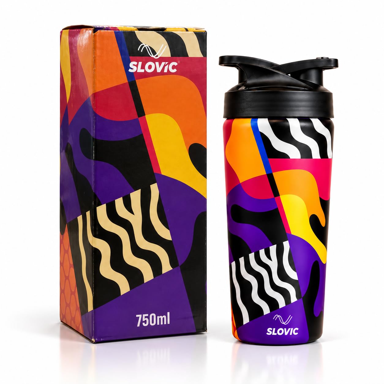 SLOVIC Stainless Steel Shaker for Gym [750 ML] | Protein Shaker Bottle — Amazon image 12