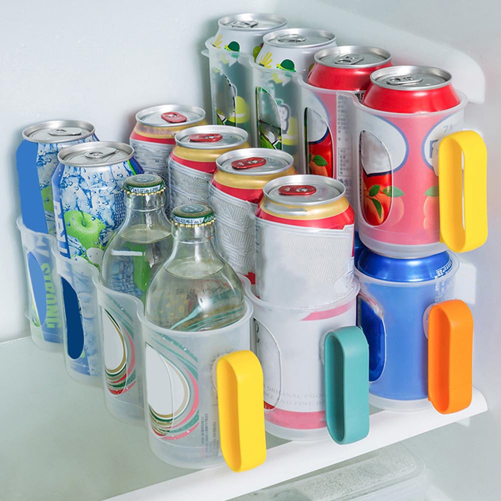 Gatuida 3 soportes para latas para refrigerador, organizador y dispensador de latas de refrescos, almacenamiento de bebidas para refrigerador de cocina, soporte para latas de bebidas de despensa