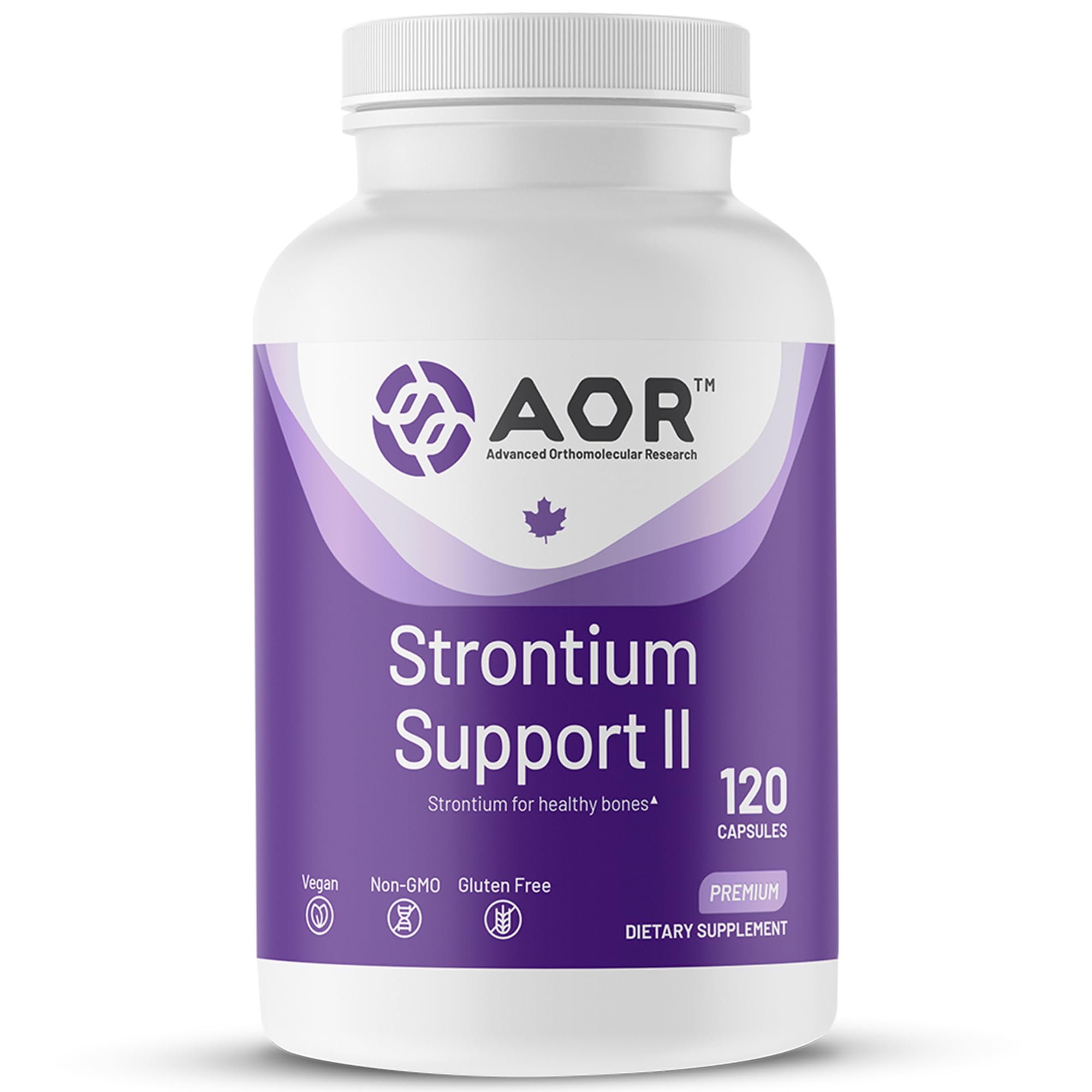 AOR Strontium Support II, Bone Supplement, Strontium Citrate, 120 Capsules 120 Count (Pack of 1)
