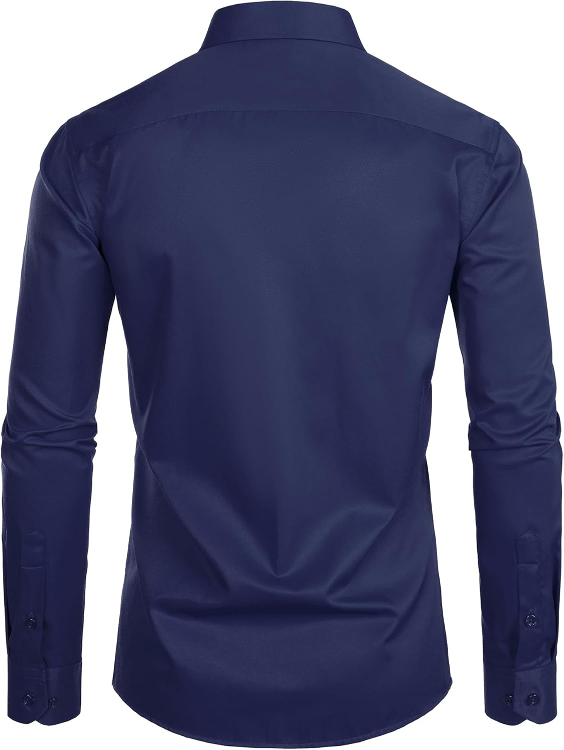 ZEROYAA Men's Long Sleeve Dress Shirt Solid Slim Fit Casual Business Formal Button Up Shirts with Pocket - Image 2