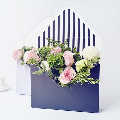 Miniatura 10 de BBJ WRAPS Caja de papel de envoltura de flores, cajas de embalaje de ramo de floristería para suministros de arreglos florales, 5 unidades, 7.9 x