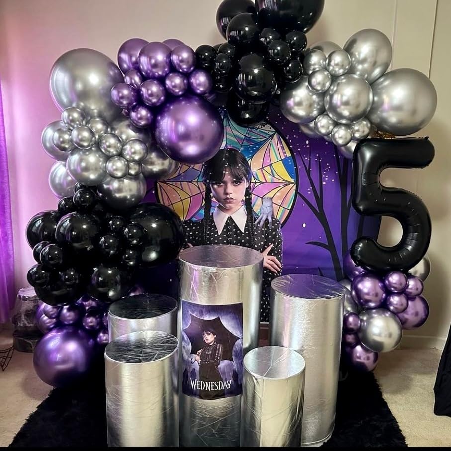 Image of Black Number 9 Balloon 40 Inch, 9th Birthday Party Decorations, Giant 9 Foil Balloon for Party Supplies