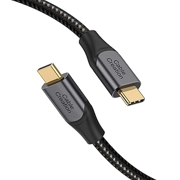 CableCreation USB Type C Cable 10 FT 100W 20V/5A USB C to C Cable 10FT Braided Fast Charging Cable 480Mbps for iPhone 15 Pro Max MacBook Pro iPad Air XPS Galaxy S23 S23+ S22 S21 3m Gray