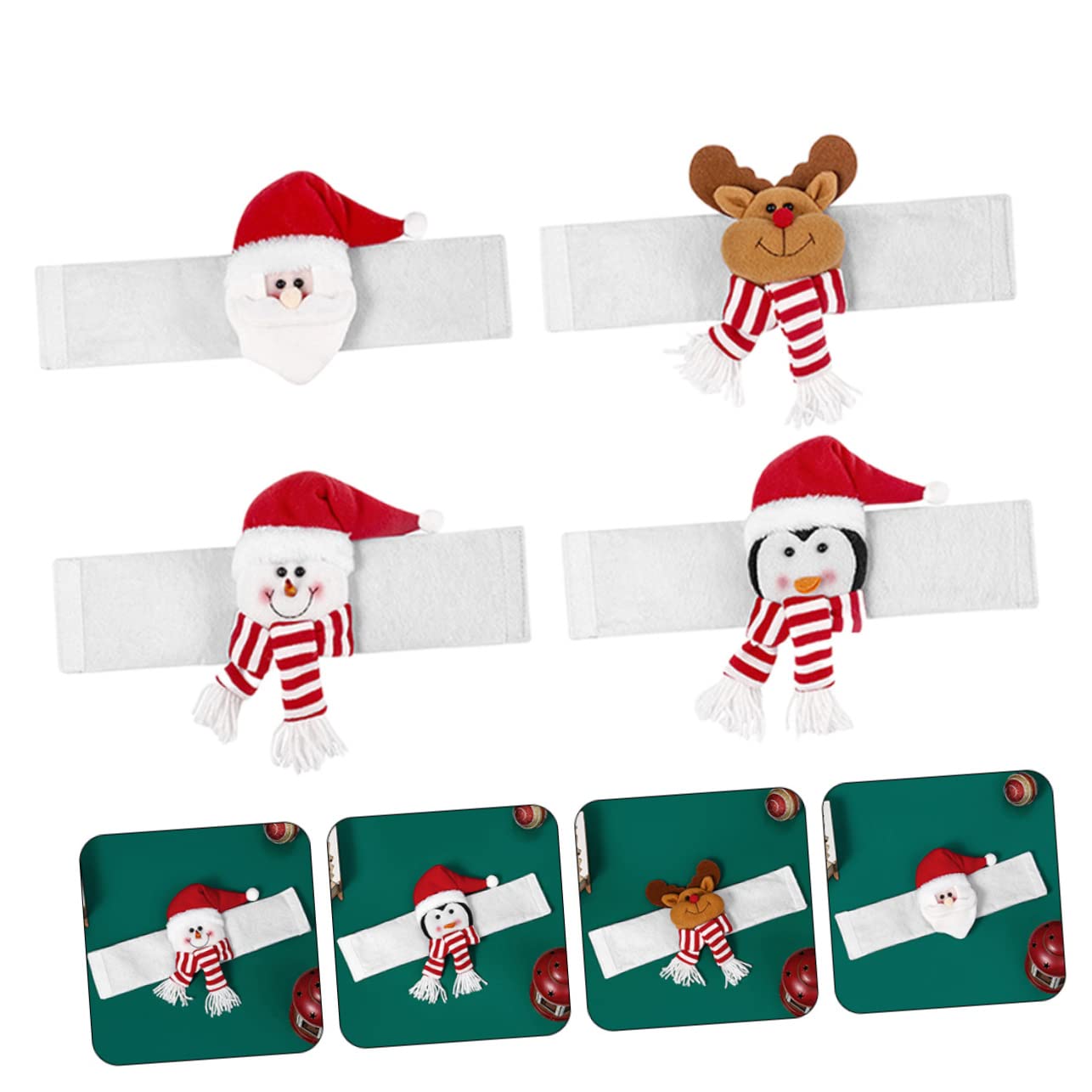 Amosfun 4 Ensembles Embrasses De Rideaux De Noël en Or pour Rideaux Guirlandes Crochets pour Embrasses De De Fenêtre Décorations Cravates 4 pièces * 4