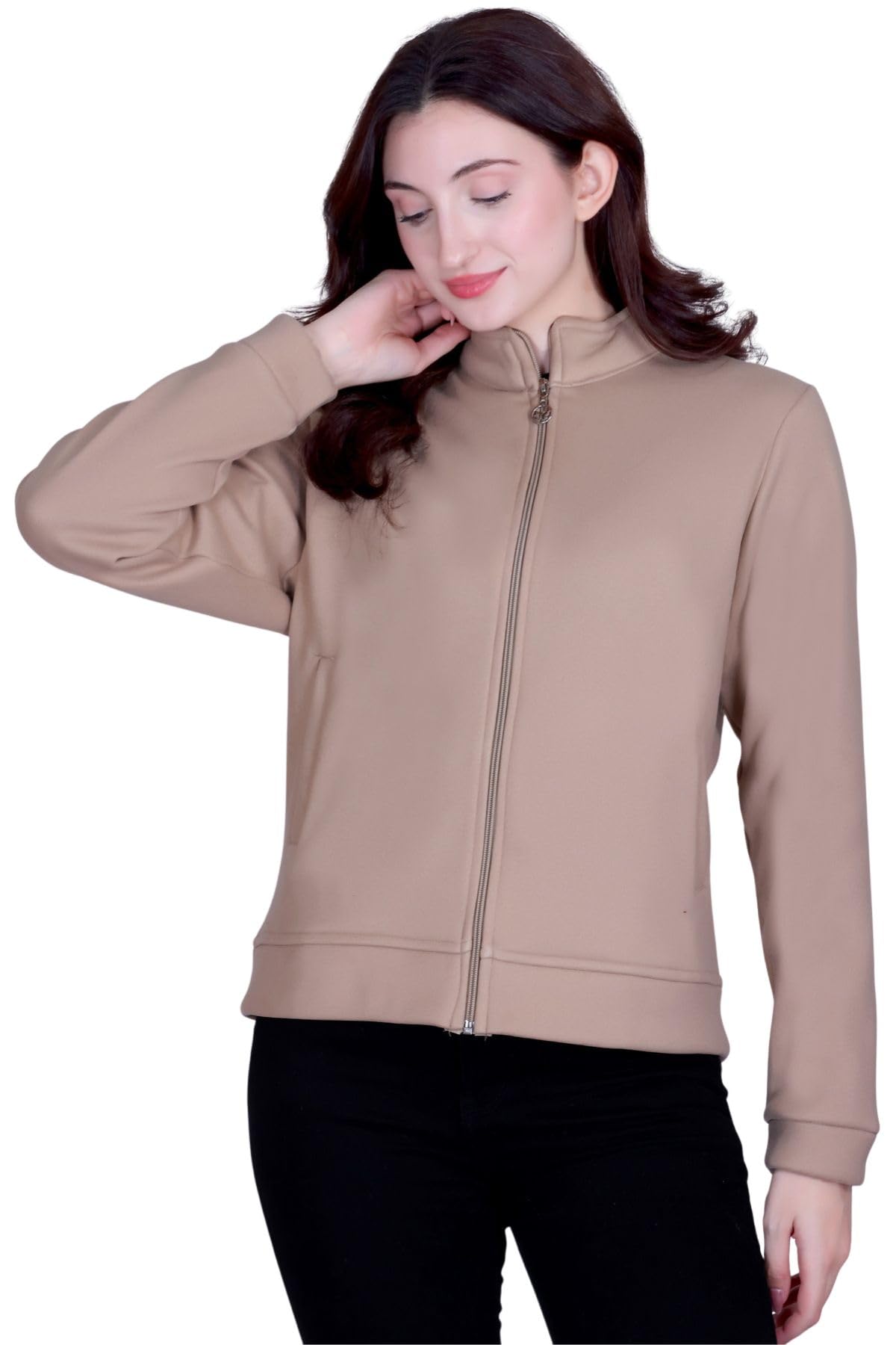 CUPID Woman's Full Sleeves Casual Regular Fit Fleece Winter Wear Lining Design Hooded Neck Sweatshirt with Pocket_L to 2XL-picture-48